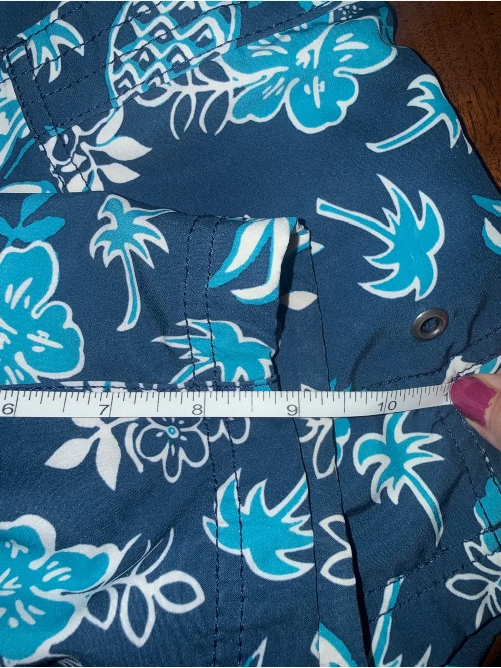 J.Crew Flex Swimwear Board Shorts 32 Pineapple Hibiscus Tropical Swim Trunks
